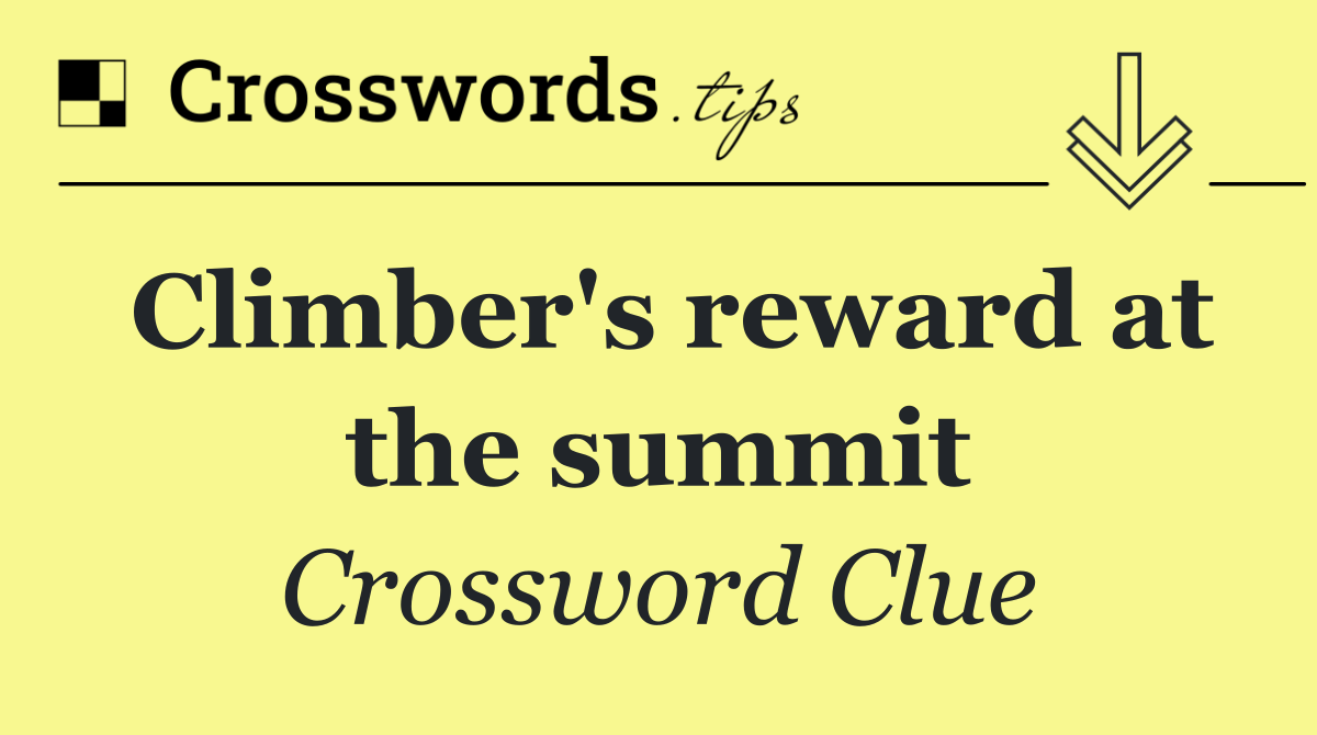 Climber's reward at the summit