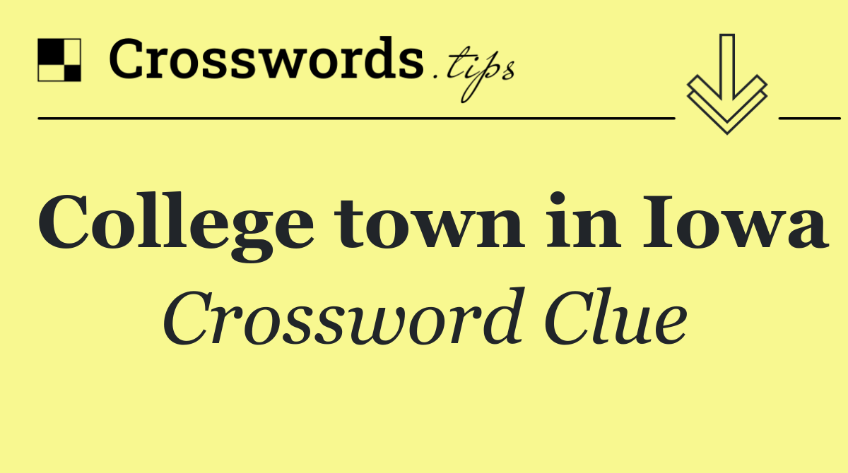 College town in Iowa