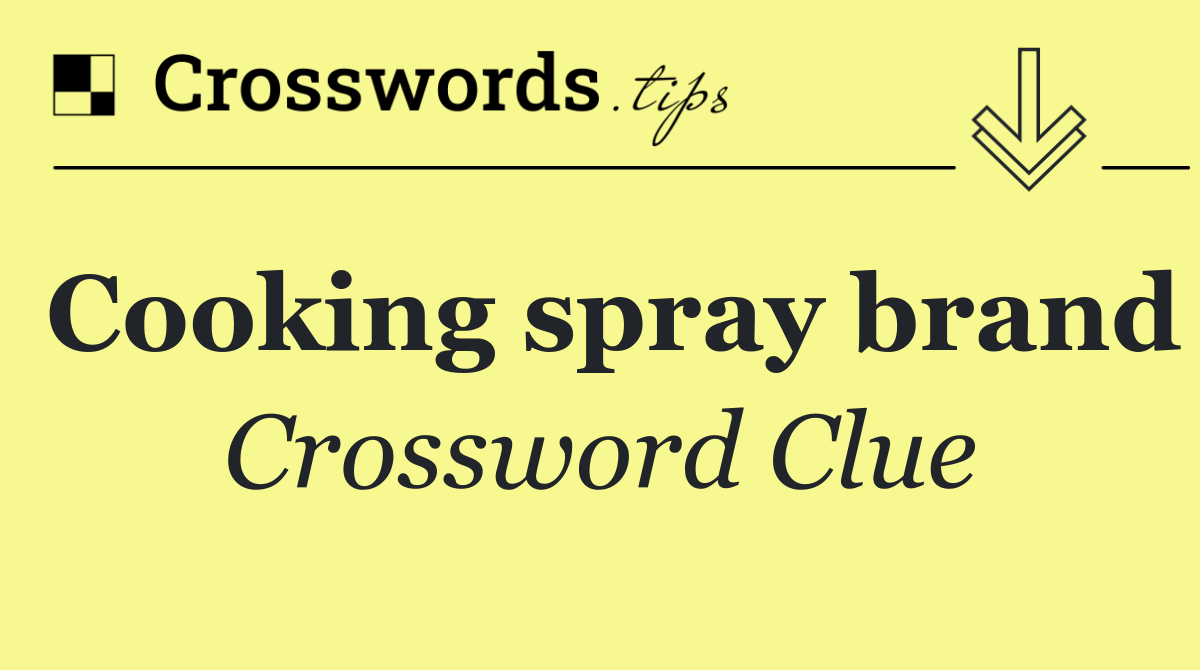 Cooking spray brand