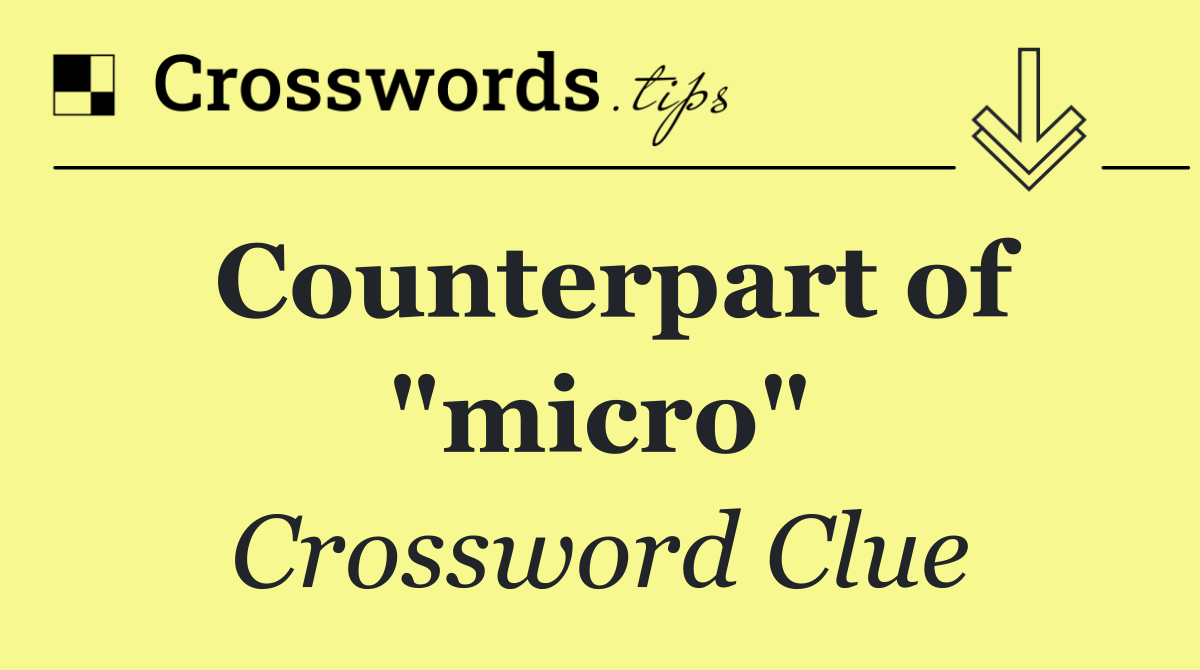 Counterpart of "micro"
