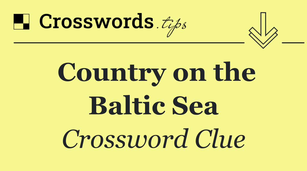Country on the Baltic Sea