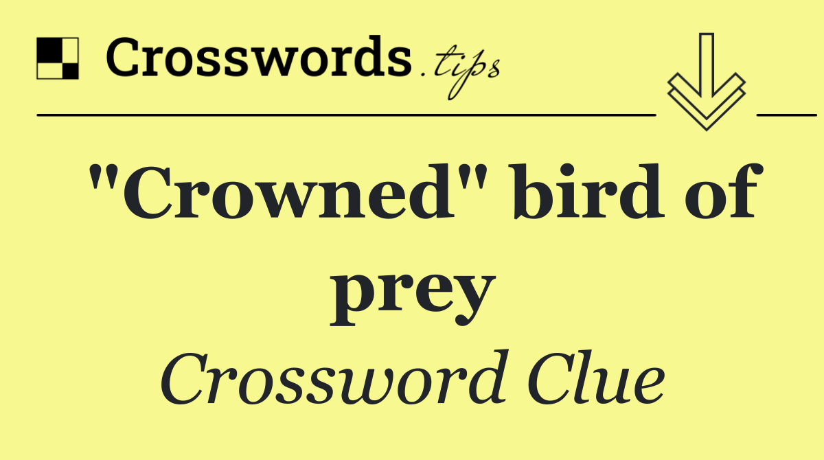 "Crowned" bird of prey