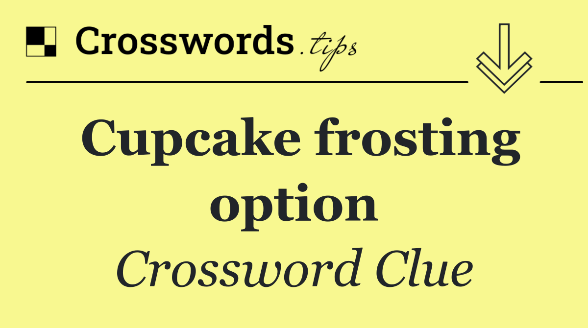 Cupcake frosting option
