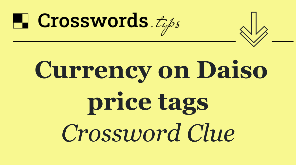 Currency on Daiso price tags