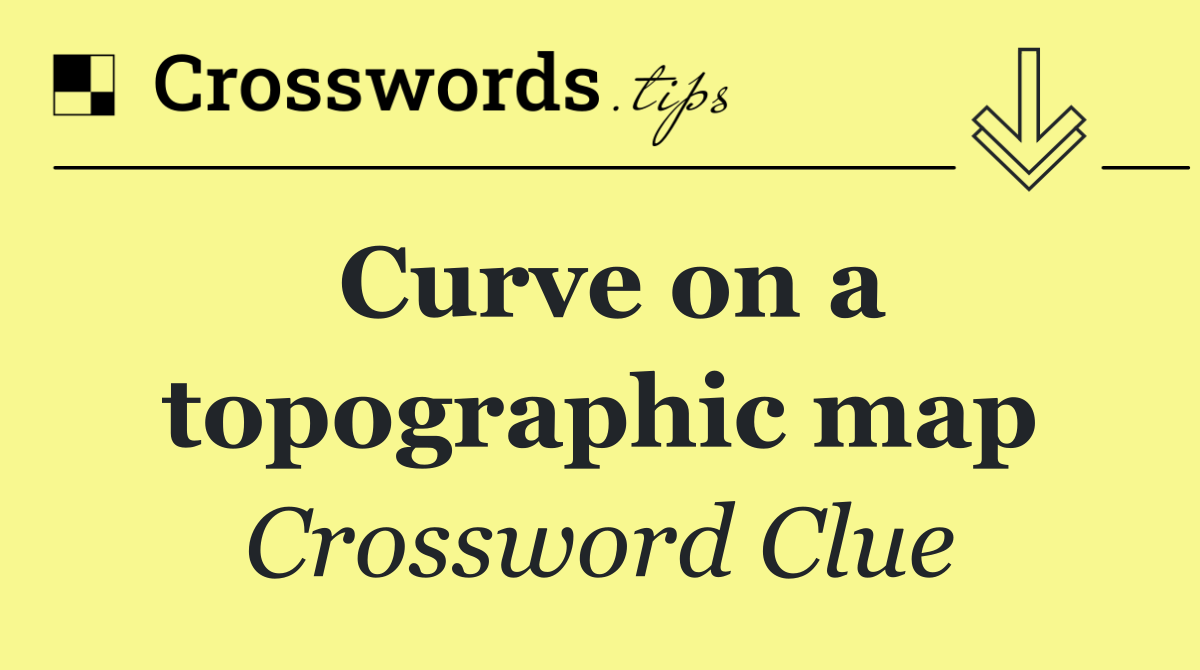 Curve on a topographic map