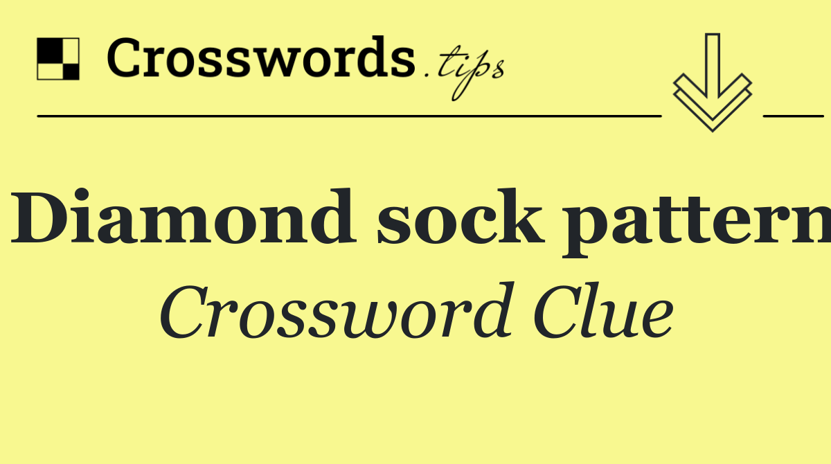 Diamond sock pattern