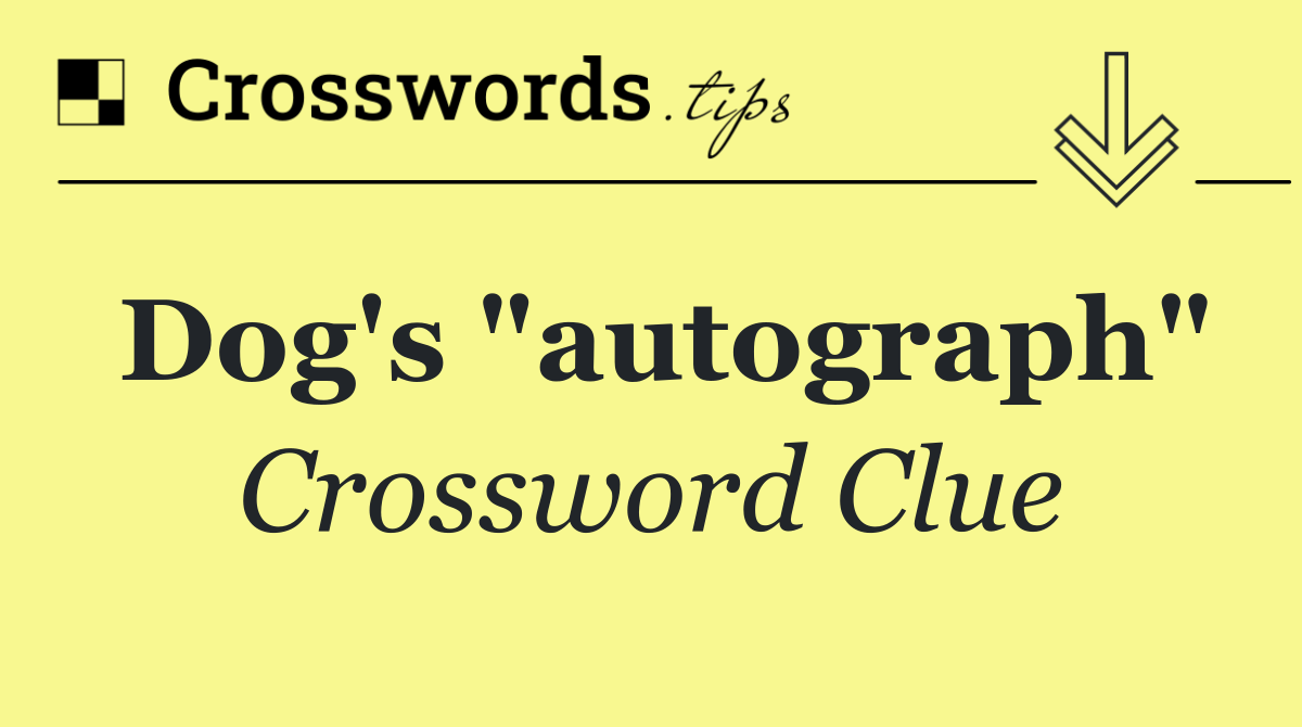 Dog's "autograph"
