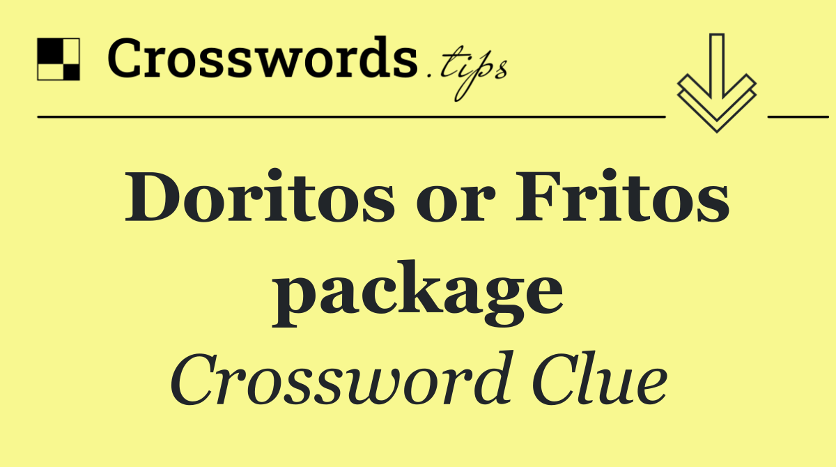 Doritos or Fritos package