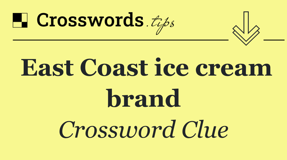 East Coast ice cream brand