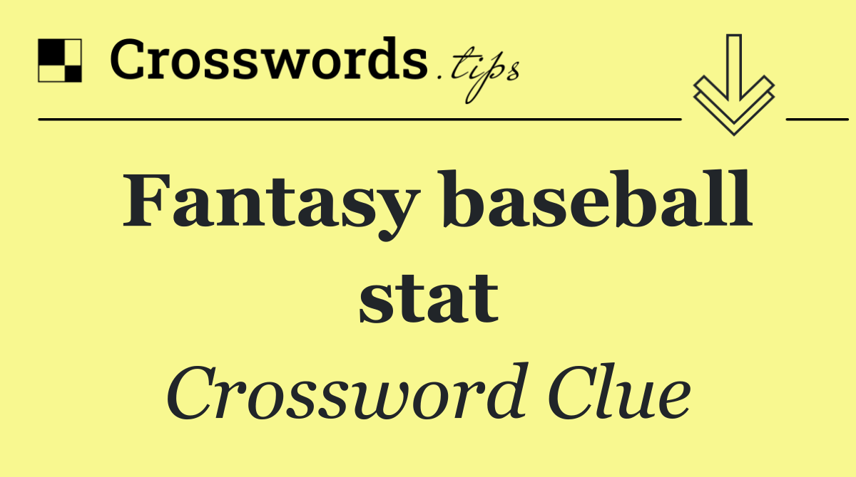 Fantasy baseball stat
