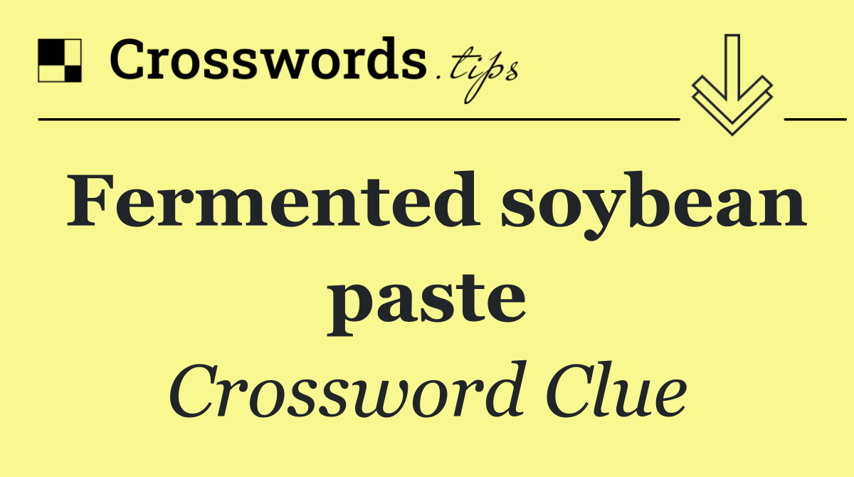 Fermented soybean paste