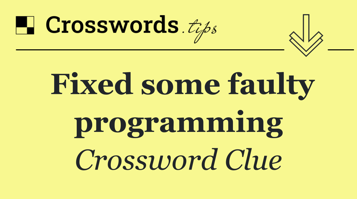 Fixed some faulty programming