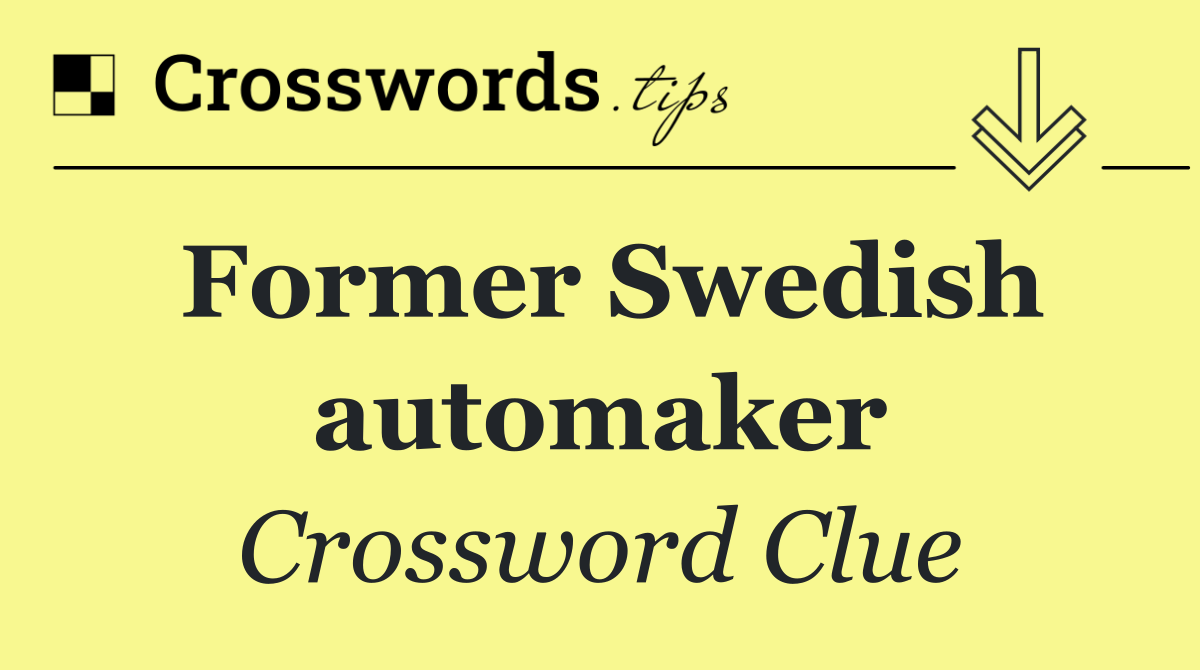 Former Swedish automaker