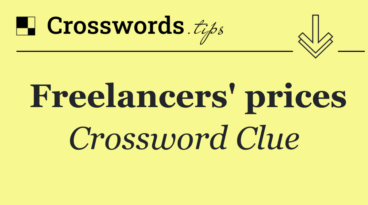 Freelancers' prices