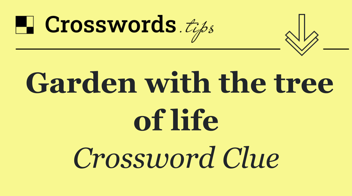 Garden with the tree of life