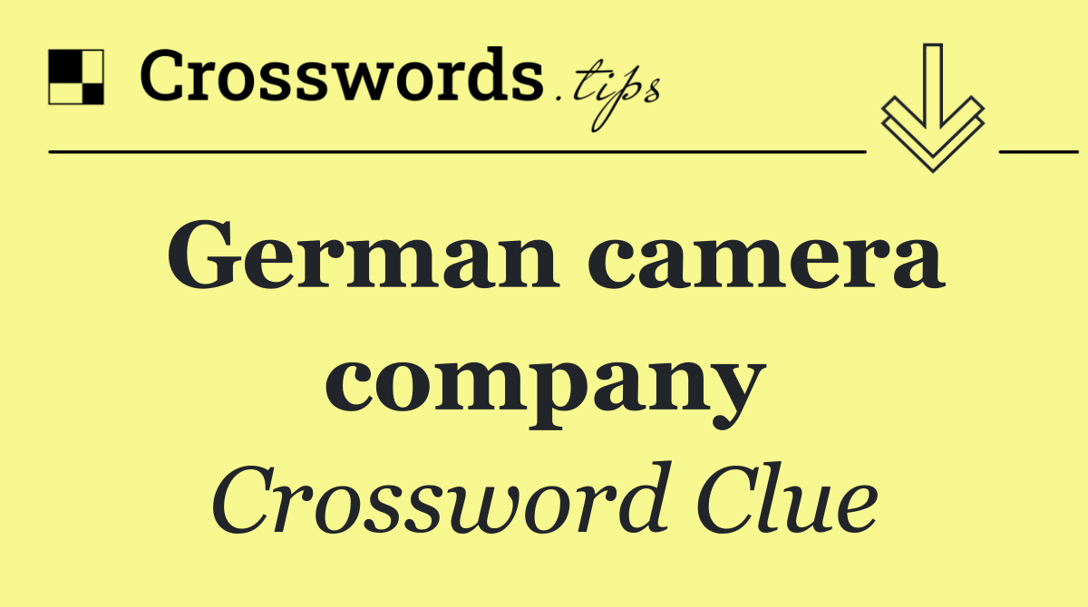 German camera company