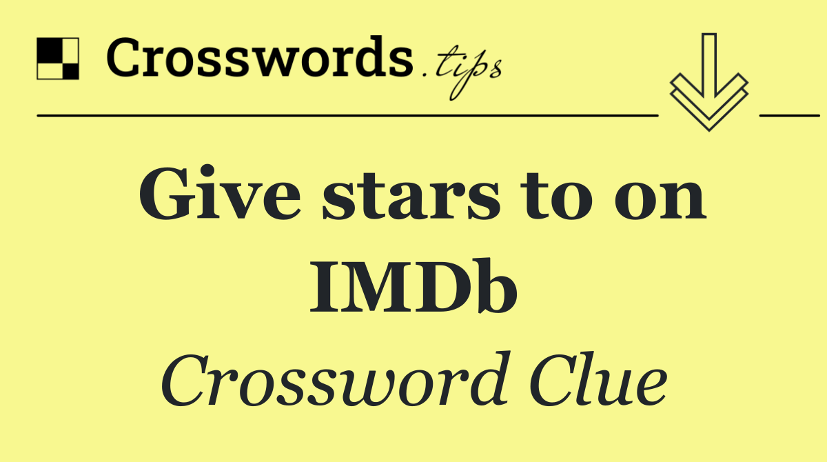 Give stars to on IMDb