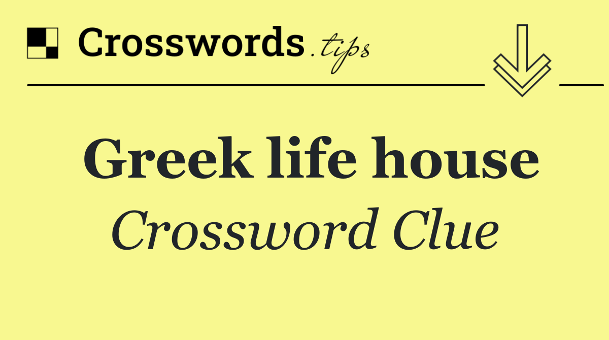 Greek life house