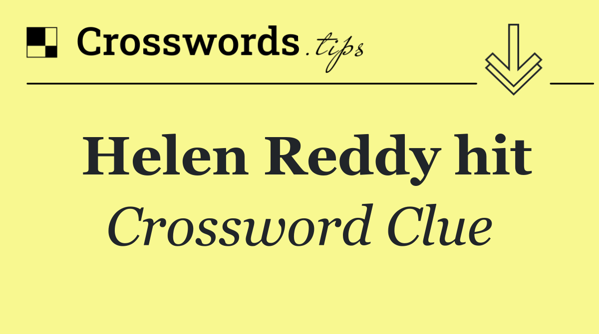 Helen Reddy hit