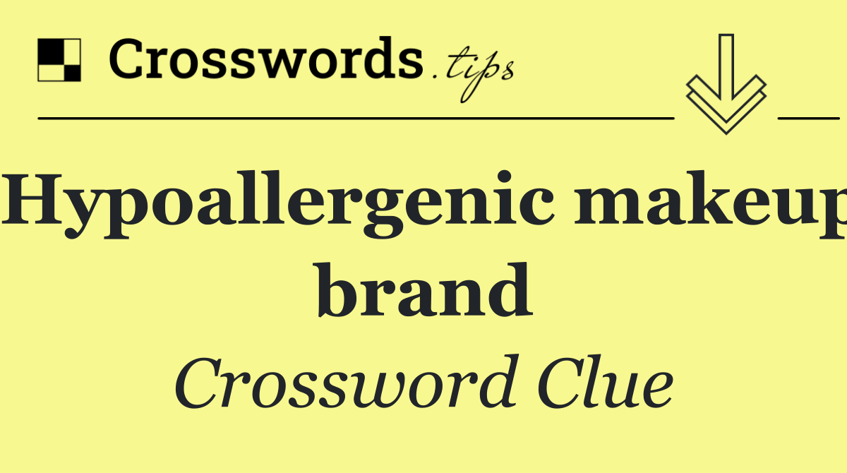 Hypoallergenic makeup brand