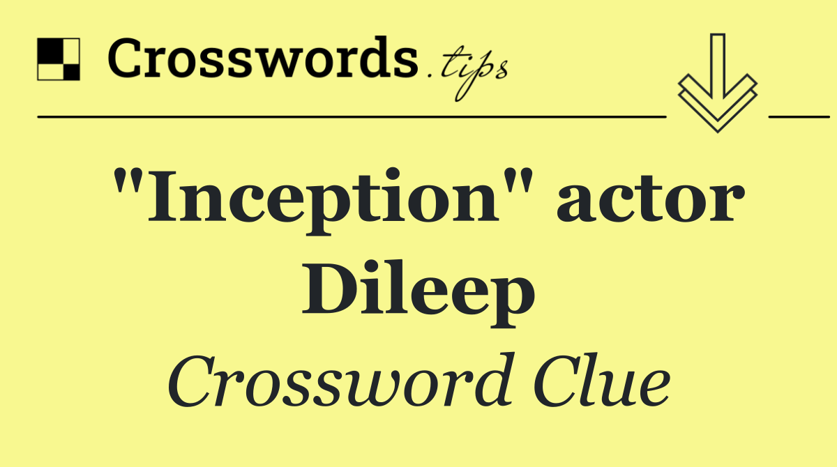 "Inception" actor Dileep