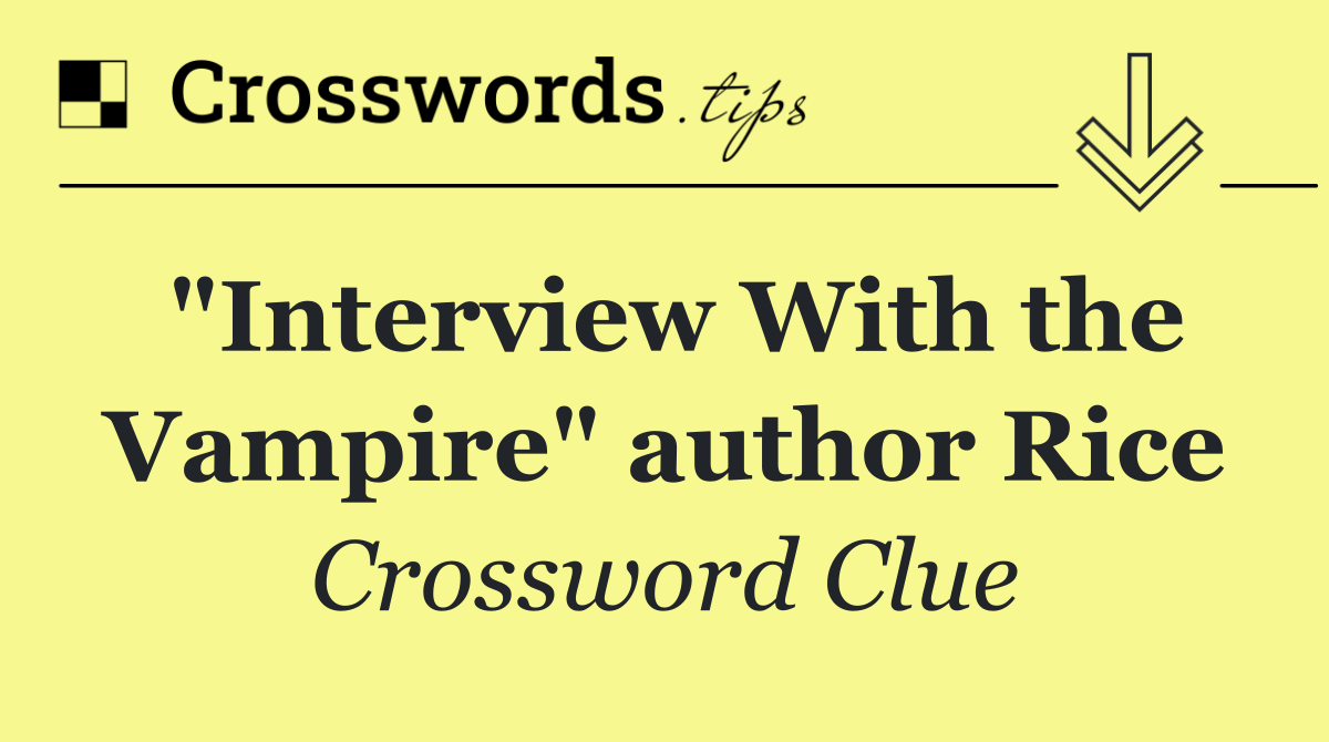 "Interview With the Vampire" author Rice