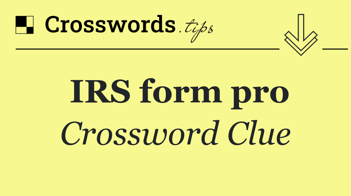 IRS form pro