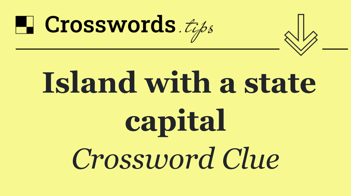 Island with a state capital