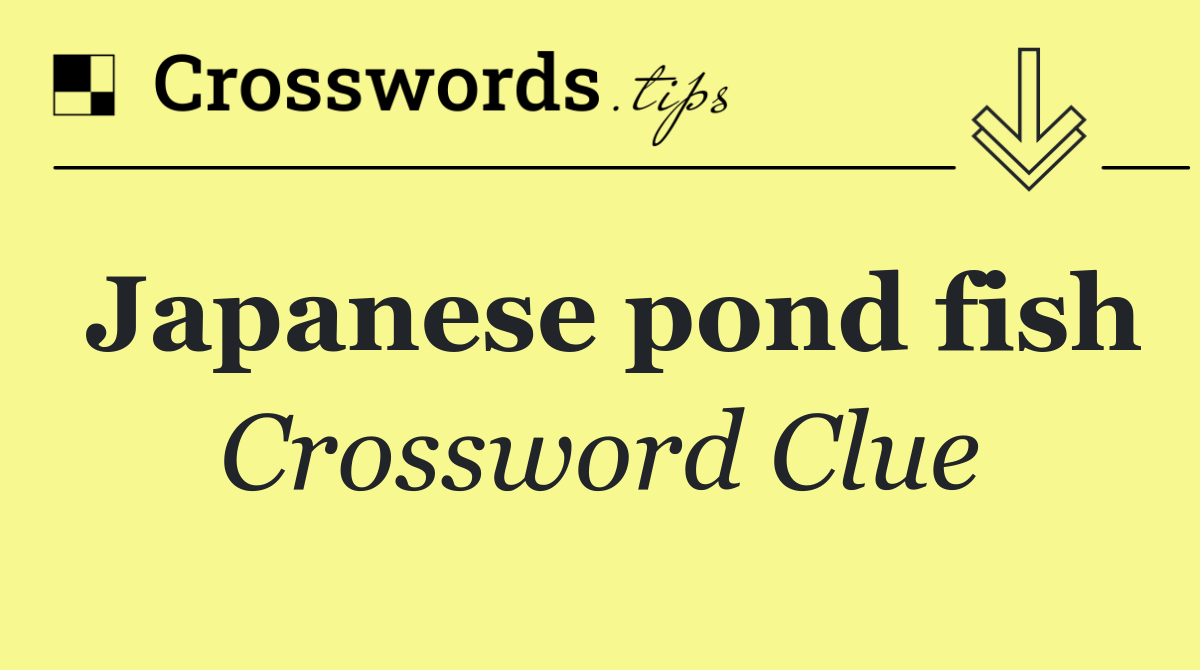 Japanese pond fish