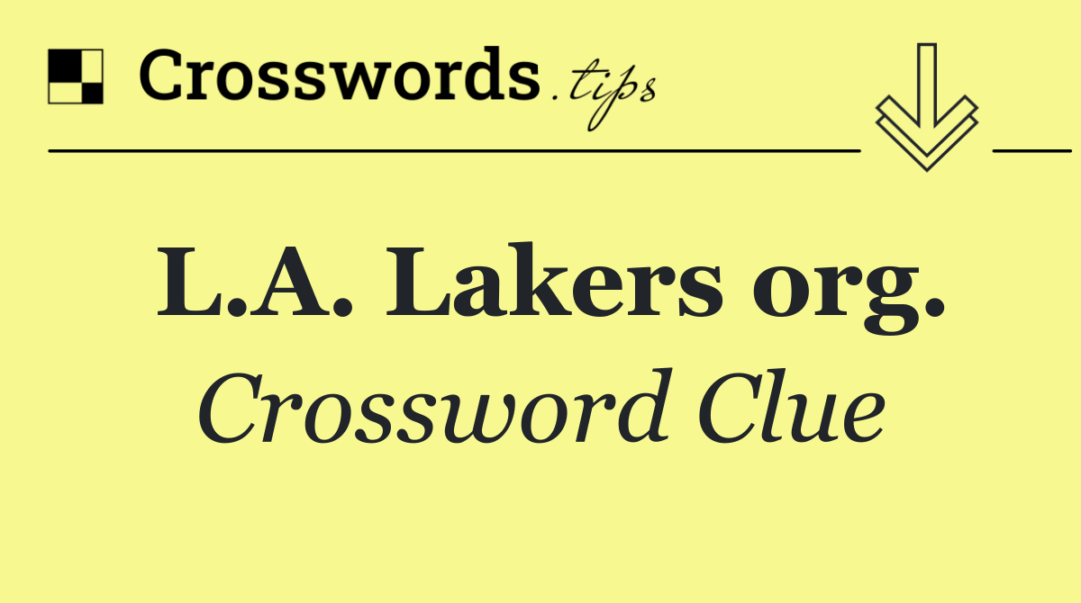 L.A. Lakers org.