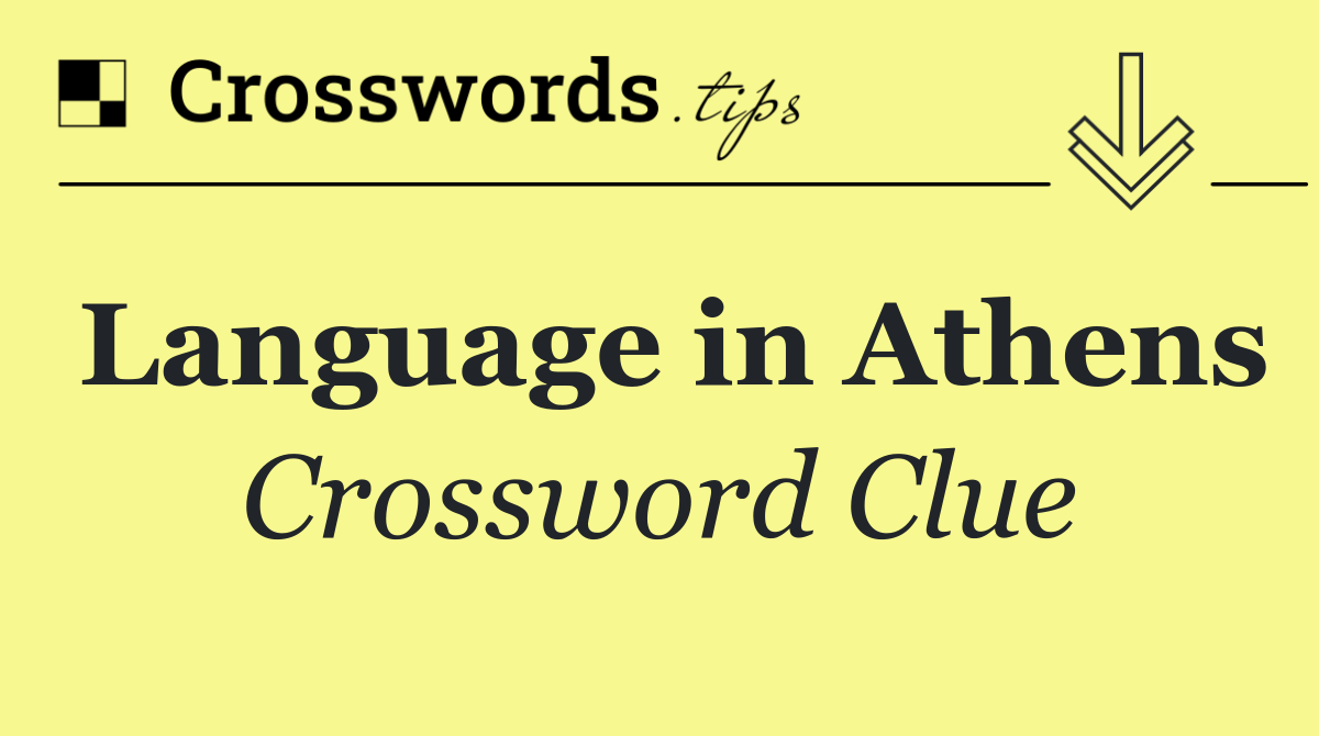 Language in Athens