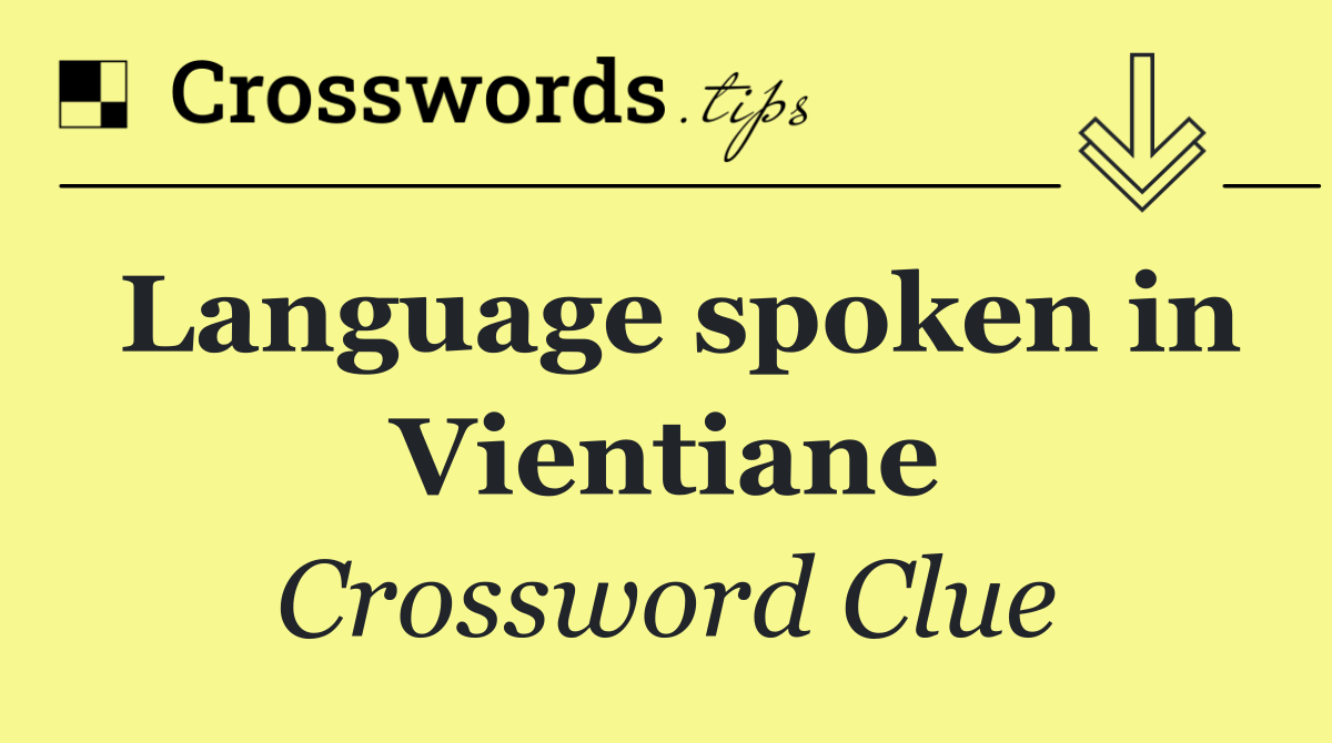 Language spoken in Vientiane