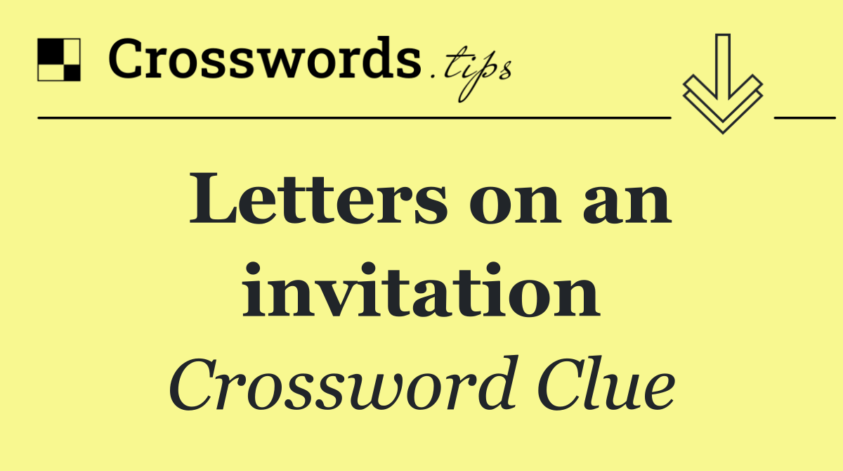 Letters on an invitation
