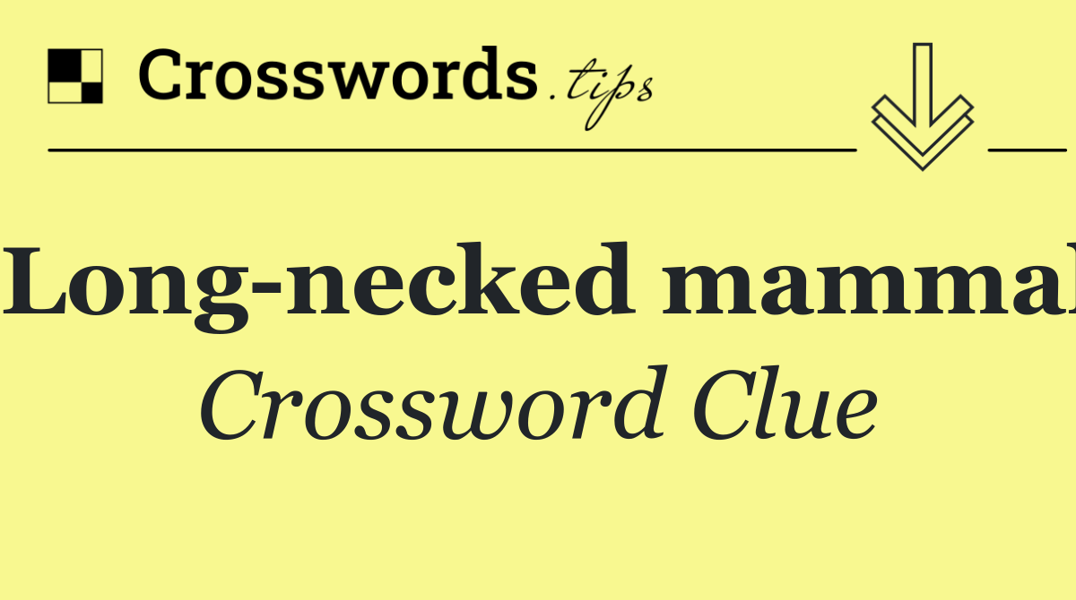 Long necked mammal