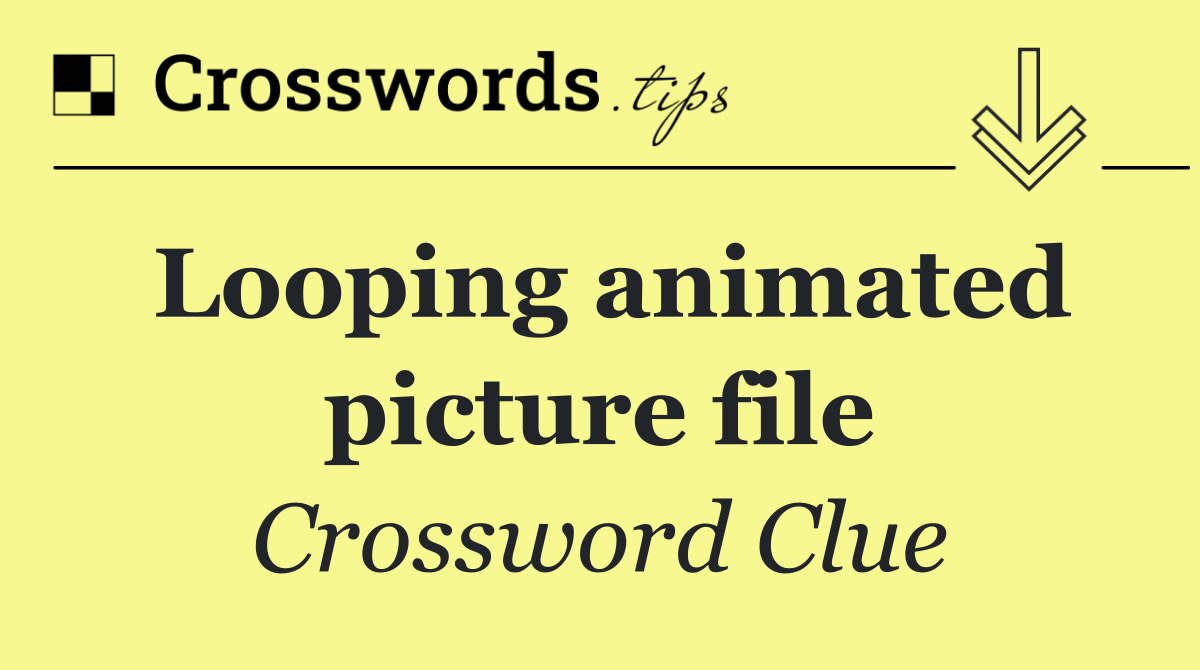 Looping animated picture file