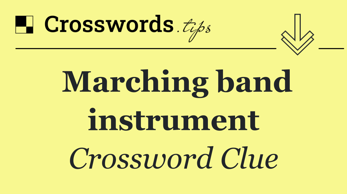 Marching band instrument