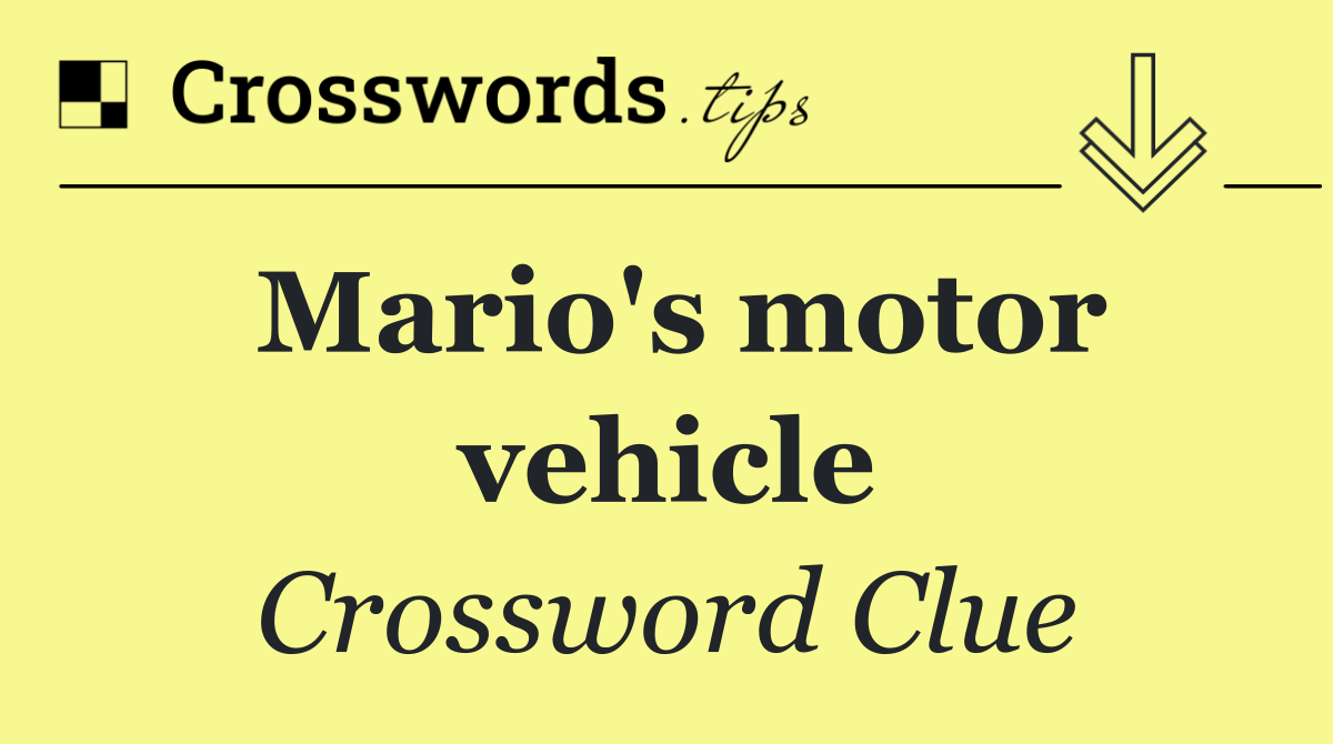 Mario's motor vehicle