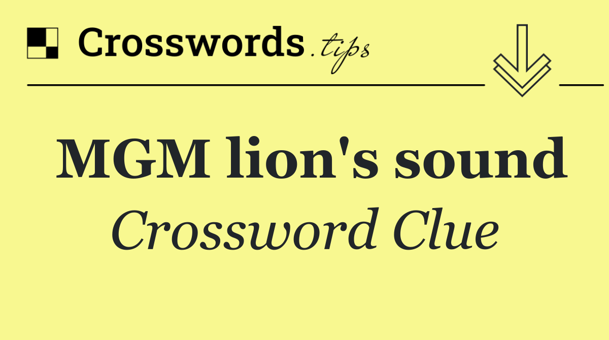 MGM lion's sound