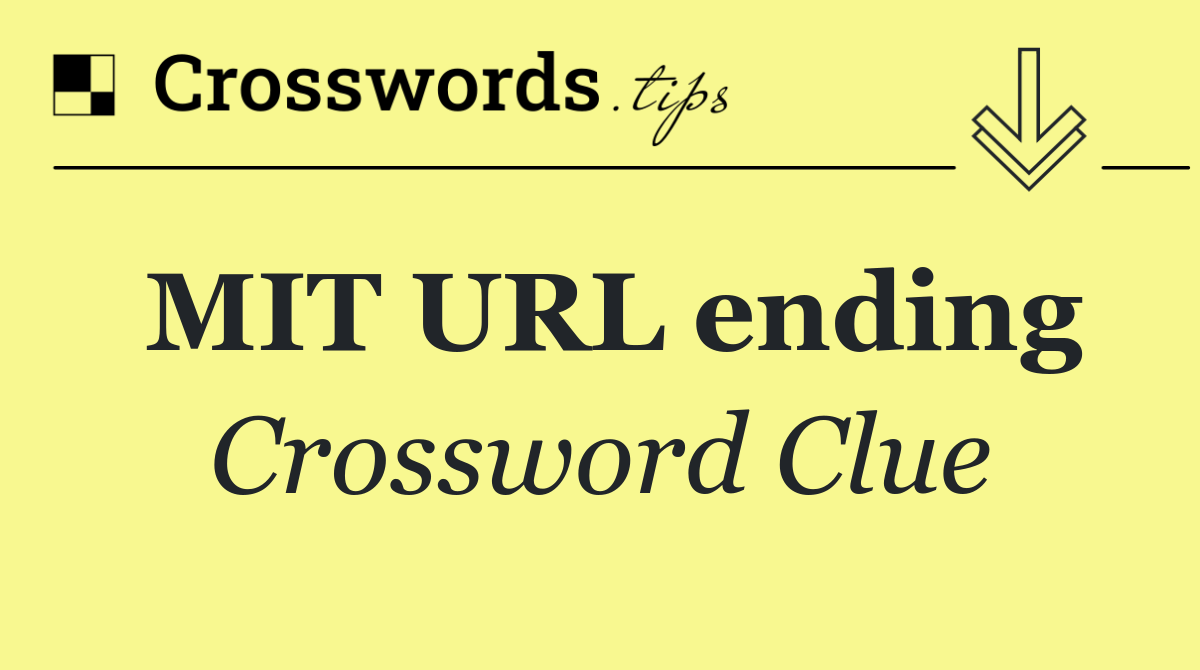 MIT URL ending