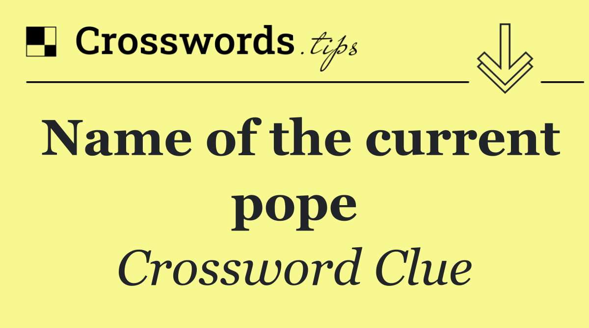 Name of the current pope
