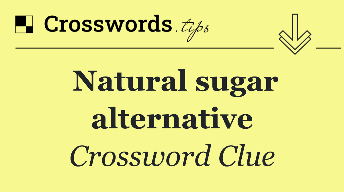 Natural sugar alternative