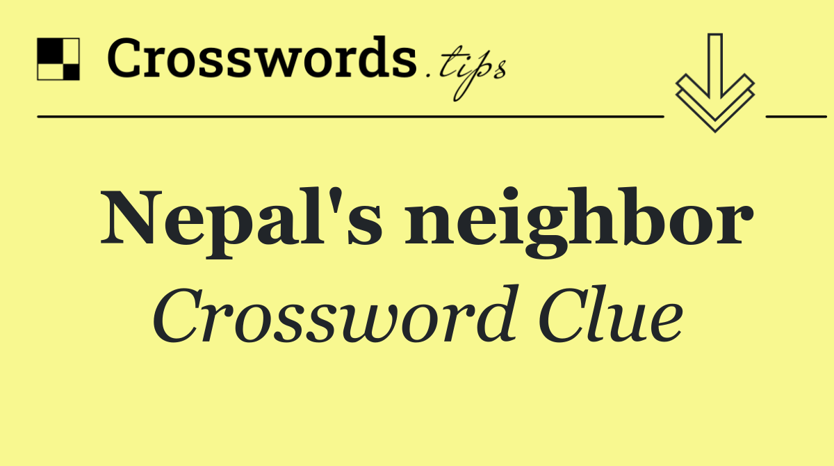 Nepal's neighbor