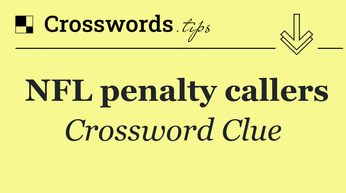 NFL penalty callers