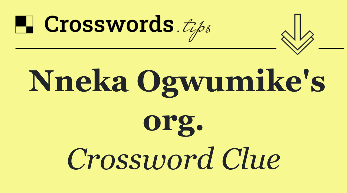 Nneka Ogwumike's org.