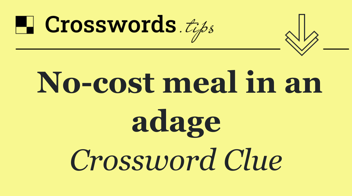 No cost meal in an adage