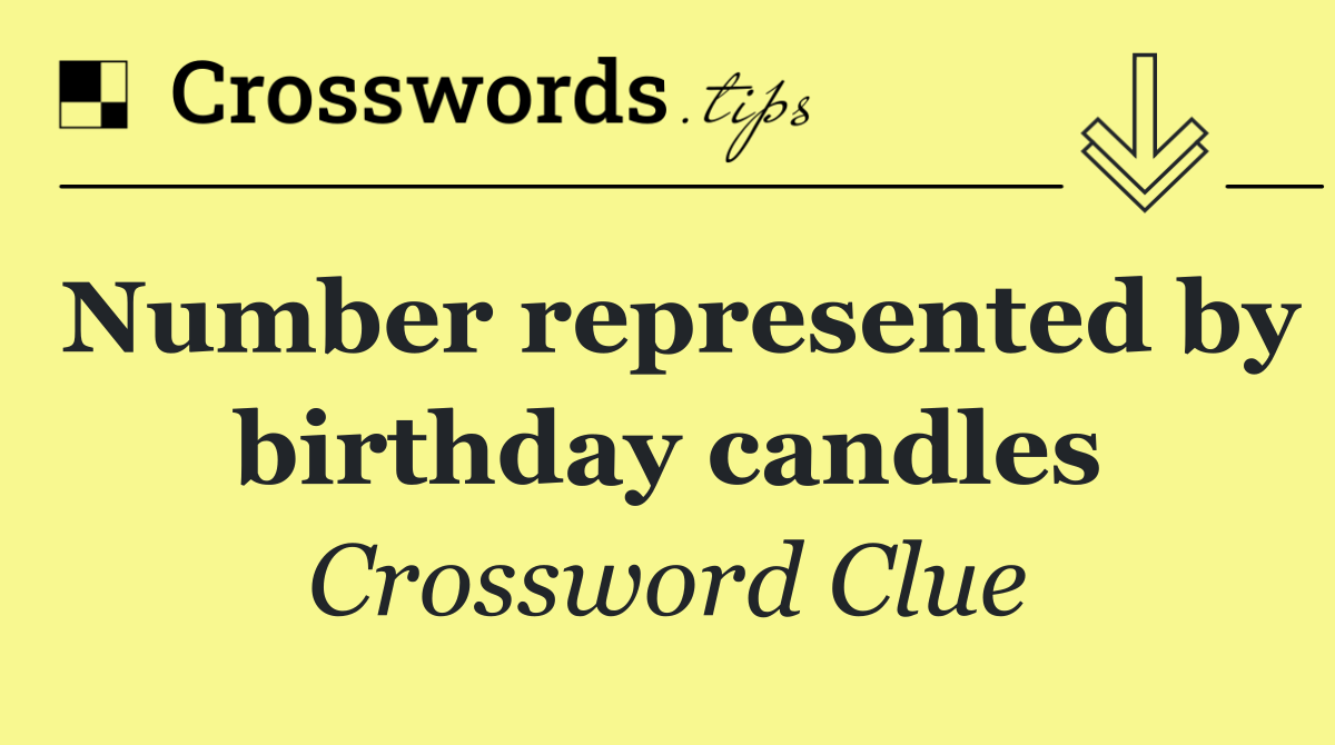 Number represented by birthday candles