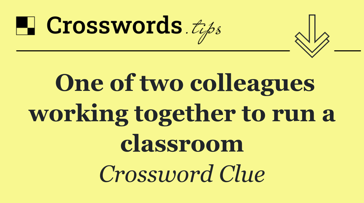 One of two colleagues working together to run a classroom