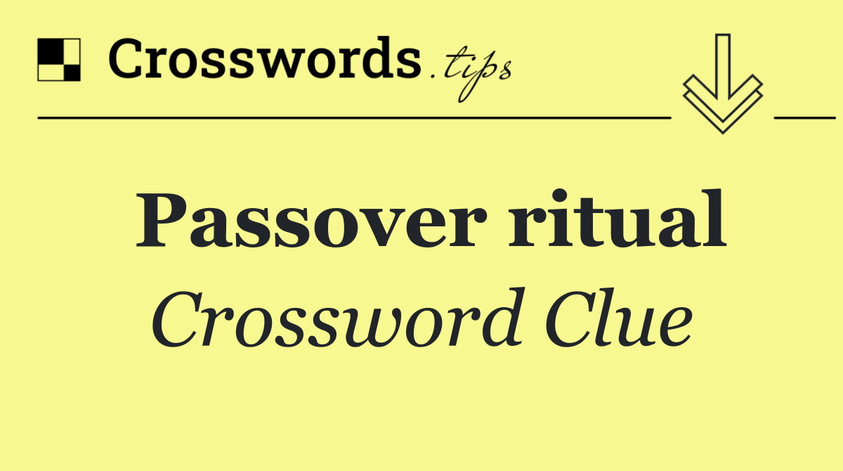 Passover ritual