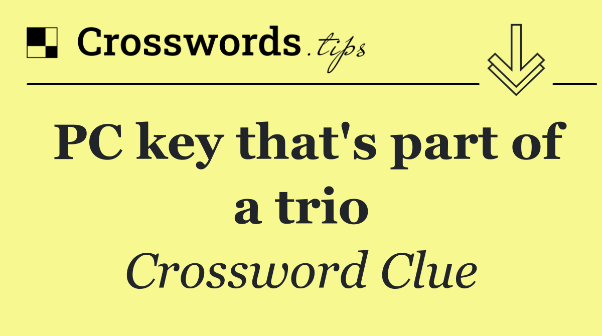 PC key that's part of a trio