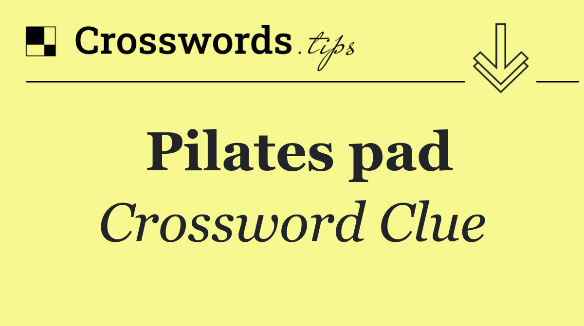 Pilates pad